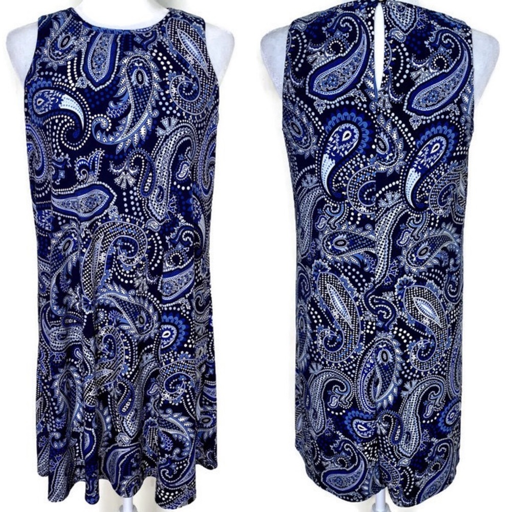 Tommy Hilfiger Blue Paisley Shift Dress